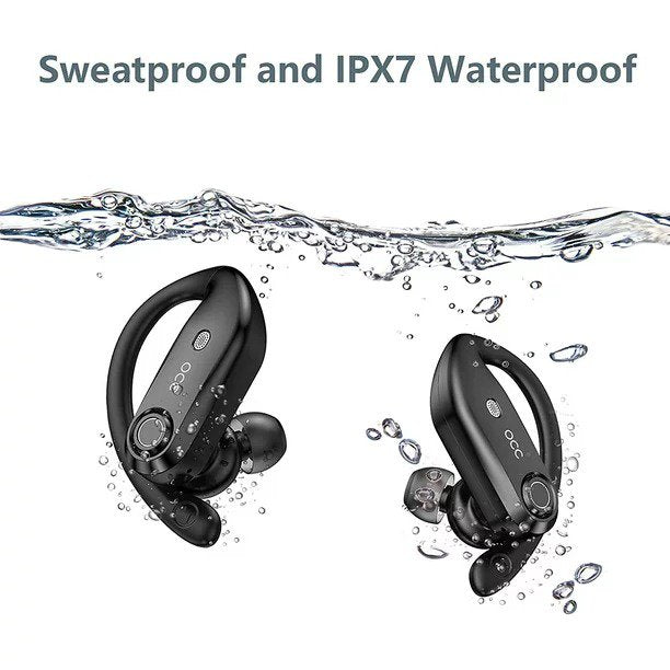 Bluetooth Headphones 4 Mic Noise Cancelling for Calls, Wireless Earbuds with 2200mAh Charging Case, Support Wireless Charging, Compatible with iPhone 13 Pro Max XS XR Samsung Android