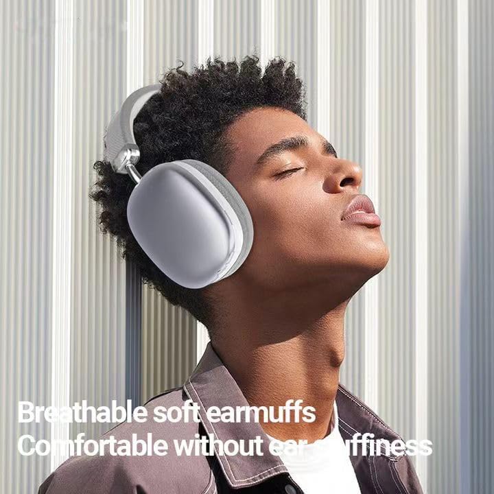 Wireless Over-Ear Headphones. Active Noise Cancelling, Transparency Mode, Spatial Audio, Bluetooth Headphones with Comfortable Protein Earpads, 24 Hours Playtime for Travel/Work,Silver