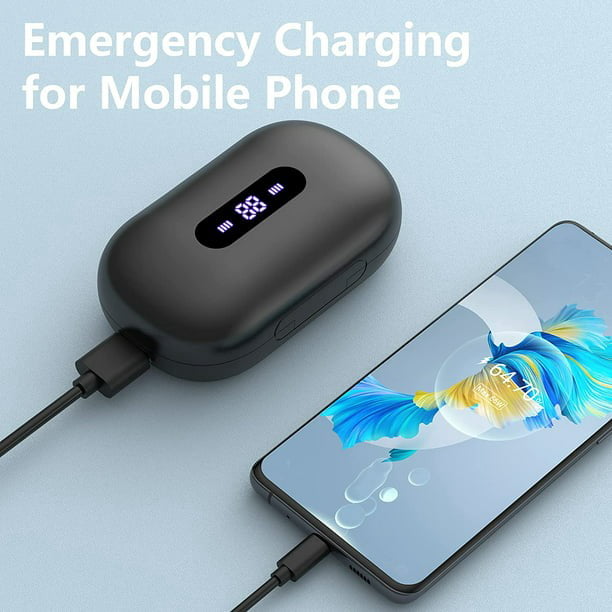 Bluetooth Headphones 4 Mic Noise Cancelling for Calls, Wireless Earbuds with 2200mAh Charging Case, Support Wireless Charging, Compatible with iPhone 13 Pro Max XS XR Samsung Android