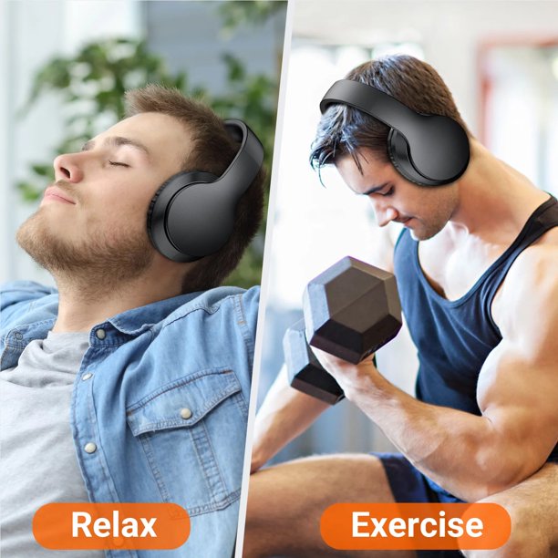 OKEEFE Hybrid Active Noise Cancelling Headphones, Wireless Over Ear Bluetooth Headphones, 16H Playtime, Hi-Res Audio, Deep Bass, Memory Foam Ear Cups, for Travel, Home Office