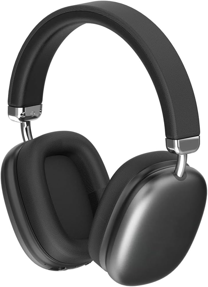 Wireless Over-Ear Headphones. Active Noise Cancelling, Transparency Mode, Spatial Audio, Bluetooth Headphones with Comfortable Protein Earpads, 24 Hours Playtime for Travel/Work,Titanium Black