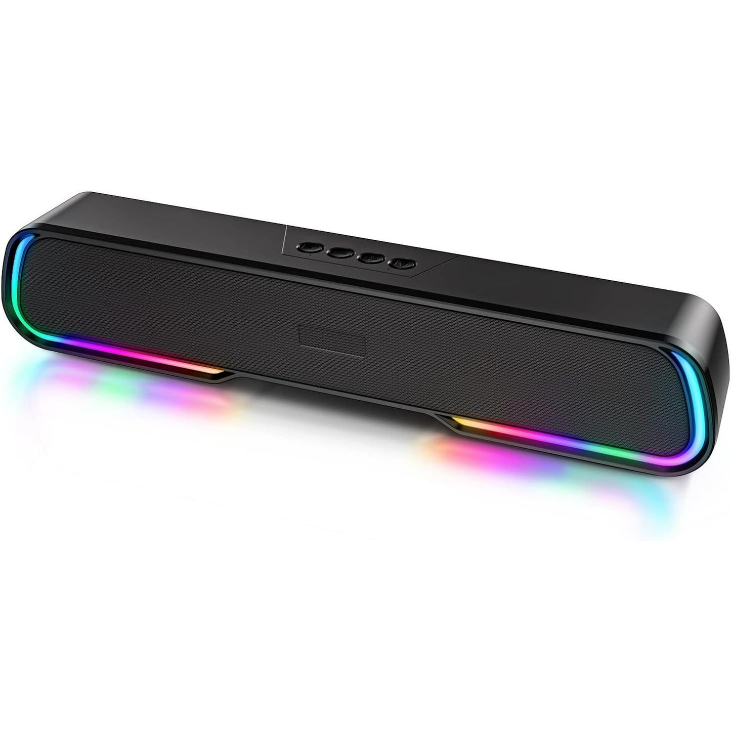 Occiam Computer Speaker Sound Bar - Wired & Wireless Bluetooth 5.0 Surround Bass Audio, Black Smart Home Speakers with AUX TFcard Connection - Best Theater Loud Speaker for PC TV Desktop & Room