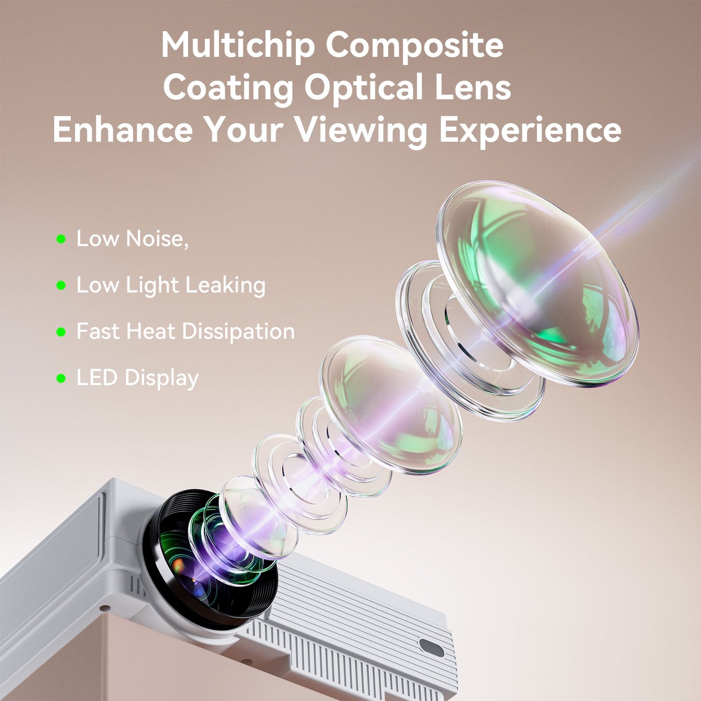 Losei M6 Portable Movie Projector for Home Theater/Outdoor, 1080P Supported Projector with 200'' Display, Compatible with HDMI/USB/AV/Smartphone/TV Box/Laptop