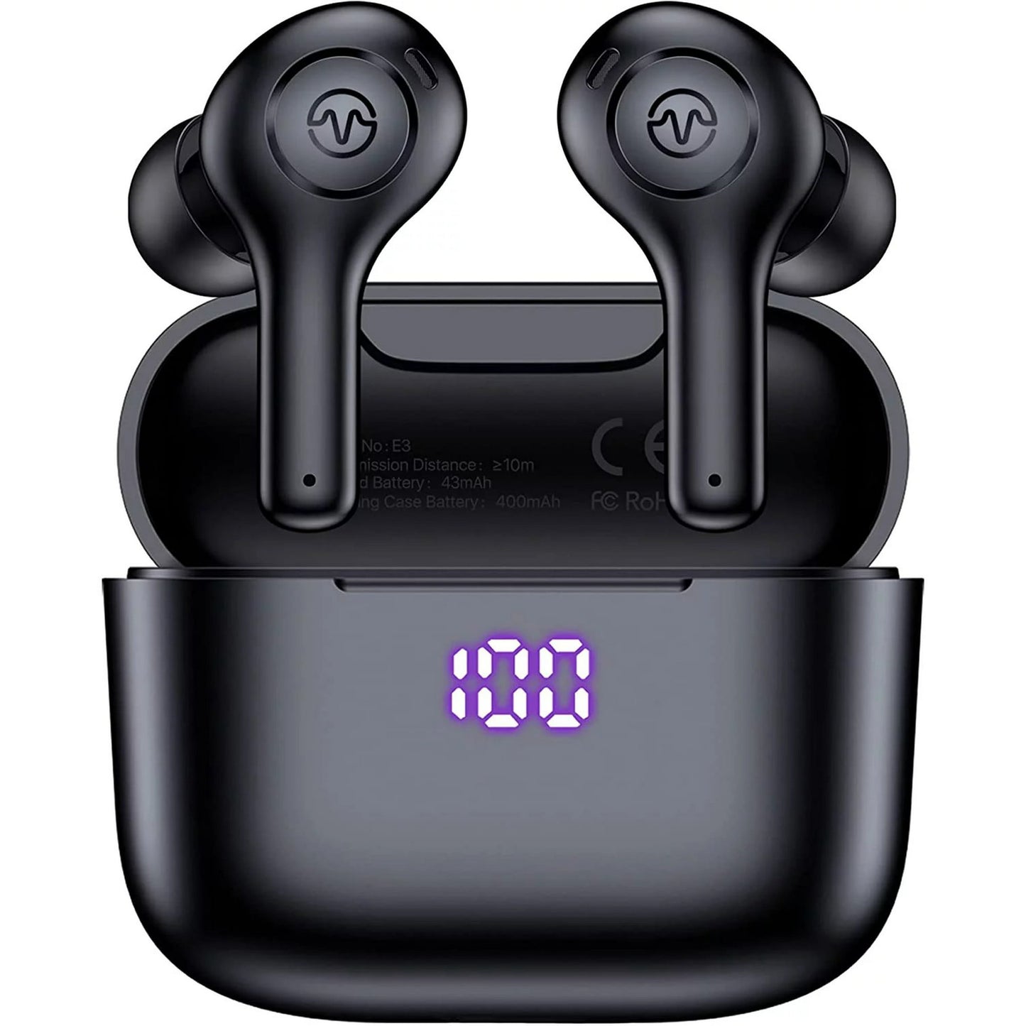Bluetooth Headphones, True Wireless Earbuds with Wireless Charging Case, Waterproof Touch Control Stereo in-Ear Headset for iPhone 13 Pro Max XS XR Samsung Android
