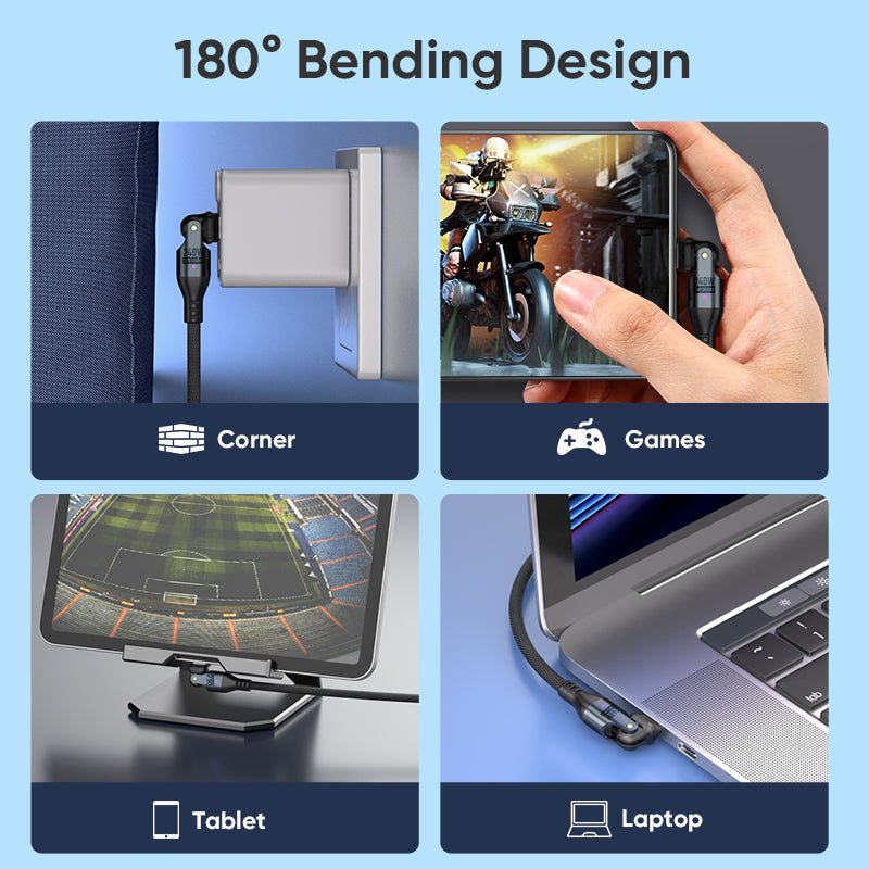 USB C to USB C Cable, Type C 240W Fast Charging Cable (6FT) for iPhone 16 Series, iPad Mini 6 and More (USB 2.0, Black)