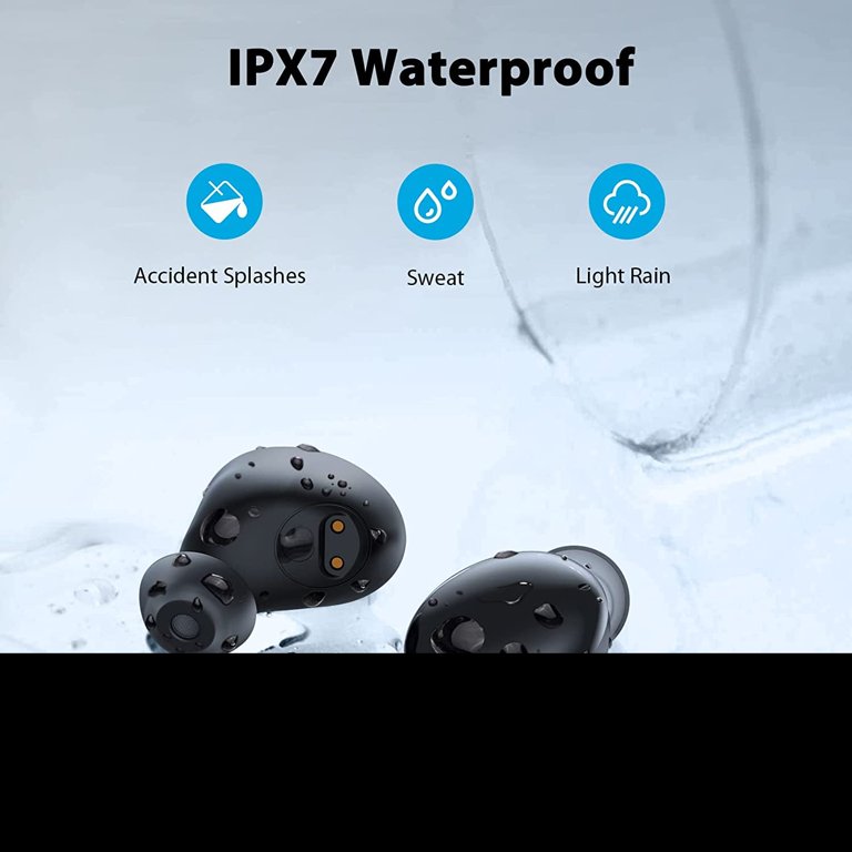 Occiam True Wireless Earbuds Bluetooth 5.0 Headphones Touch Control with Wireless Charging Case IPX7 Waterproof Stereo Earphones in-Ear Built-in Mic Headset Premium Deep Bass Black