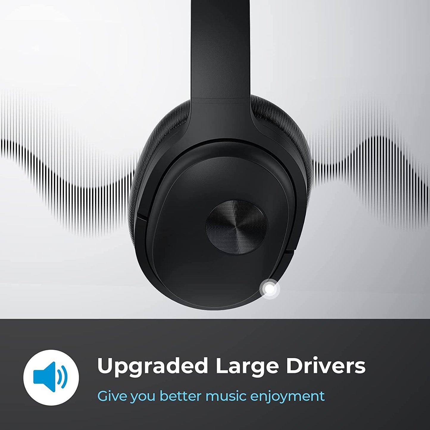 Waterproof Over-Ear Headphones, V5.0 HD Stereo Sound Sports Wireless Over-Ear Headphones with Mic, Passive Noise Cancelling Headsets, 9 Hours Battery for Gym Running Workout Men, Women