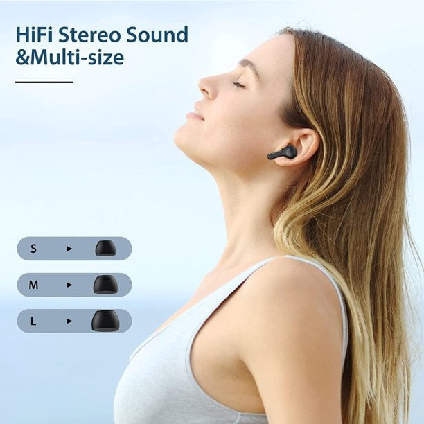 Bluetooth Headphones, True Wireless Earbuds with Wireless Charging Case, Waterproof Touch Control Stereo in-Ear Headset for iPhone 13 Pro Max XS XR Samsung Android