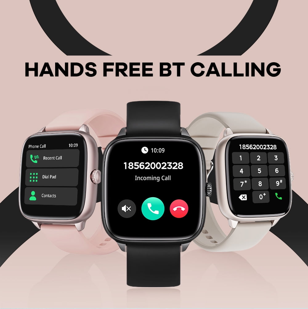 STA Smart Watch,IP68 Waterproof Smartwatch for Women Men 180+ Sports Modes,1.72-inch Fitness Tracker with Bluetooth Call(Answer/Make Calls) STA Smartwatch Compatible with Android and iPhone (Black)