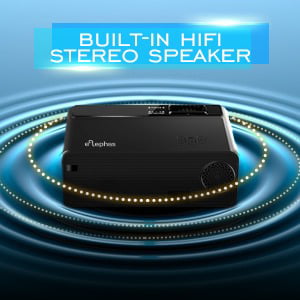Occiam Mini WiFi Projector for iPhone, 2023 Upgraded HD Movie Projector with Synchronize Smartphone Screen, Portable Projector Supports 1080P, Compatible with iOS/Android/TV Stick, and HDMI/USB/VGA