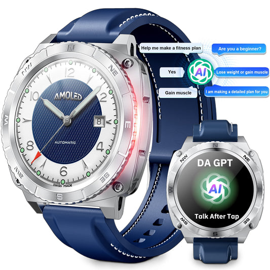 STA Smart Watch,IP68 Waterproof Smartwatch for Women Men 180+ Sports Modes,1.43-inch Fitness Tracker with Bluetooth Call(Answer/Make Calls) STA Smartwatch Compatible with Android and iPhone (Black)