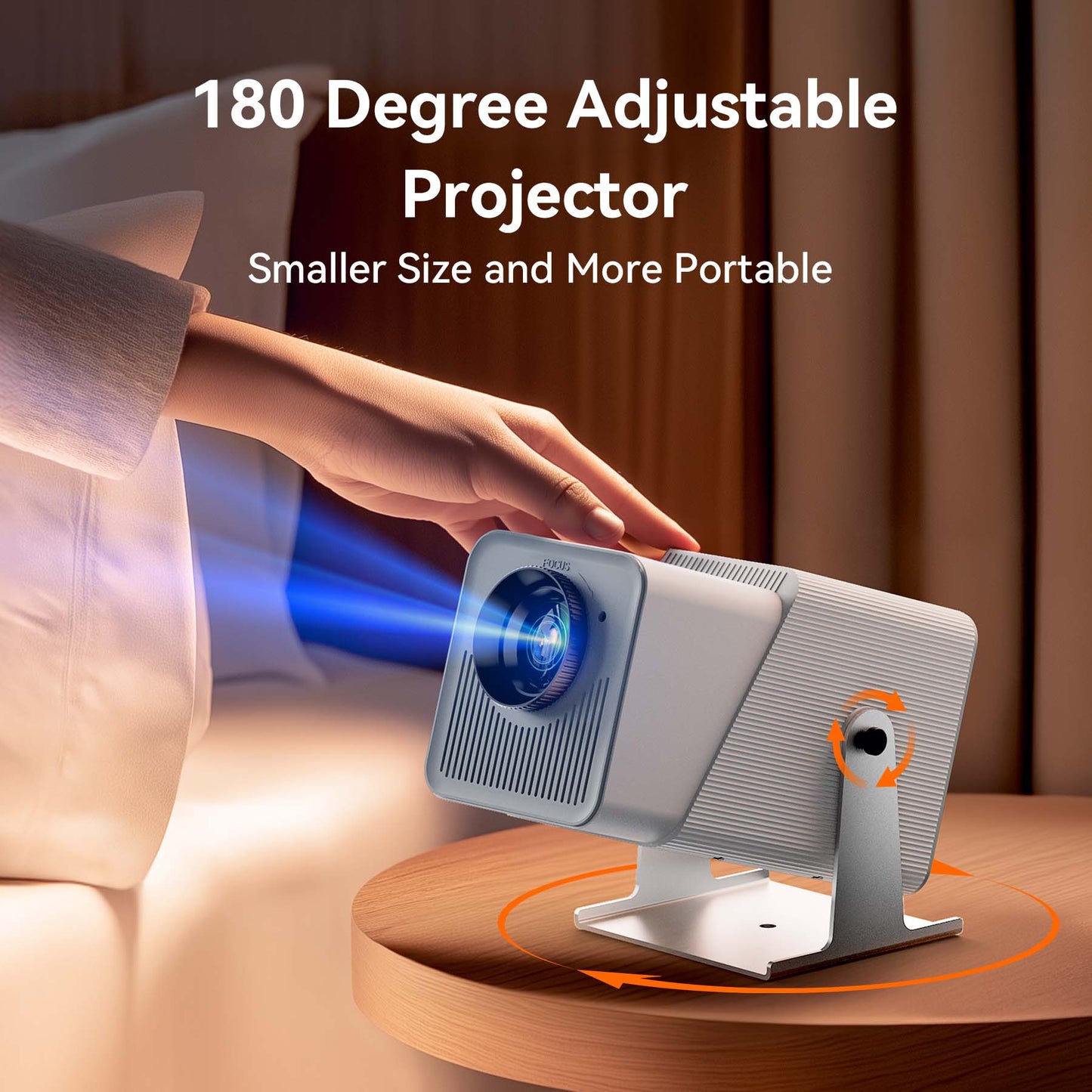 [Auto Keystone/4K Support]Losei Z10 Smart Projector with WiFi 6 and Bluetooth 5.2,Wireless Mirroring, 220'' Display for Home Theater & Outdoor Movies