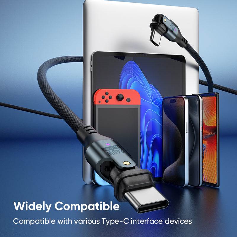 USB C to USB C Cable, Type C 240W Fast Charging Cable (6FT) for iPhone 16 Series, iPad Mini 6 and More (USB 2.0, Black)