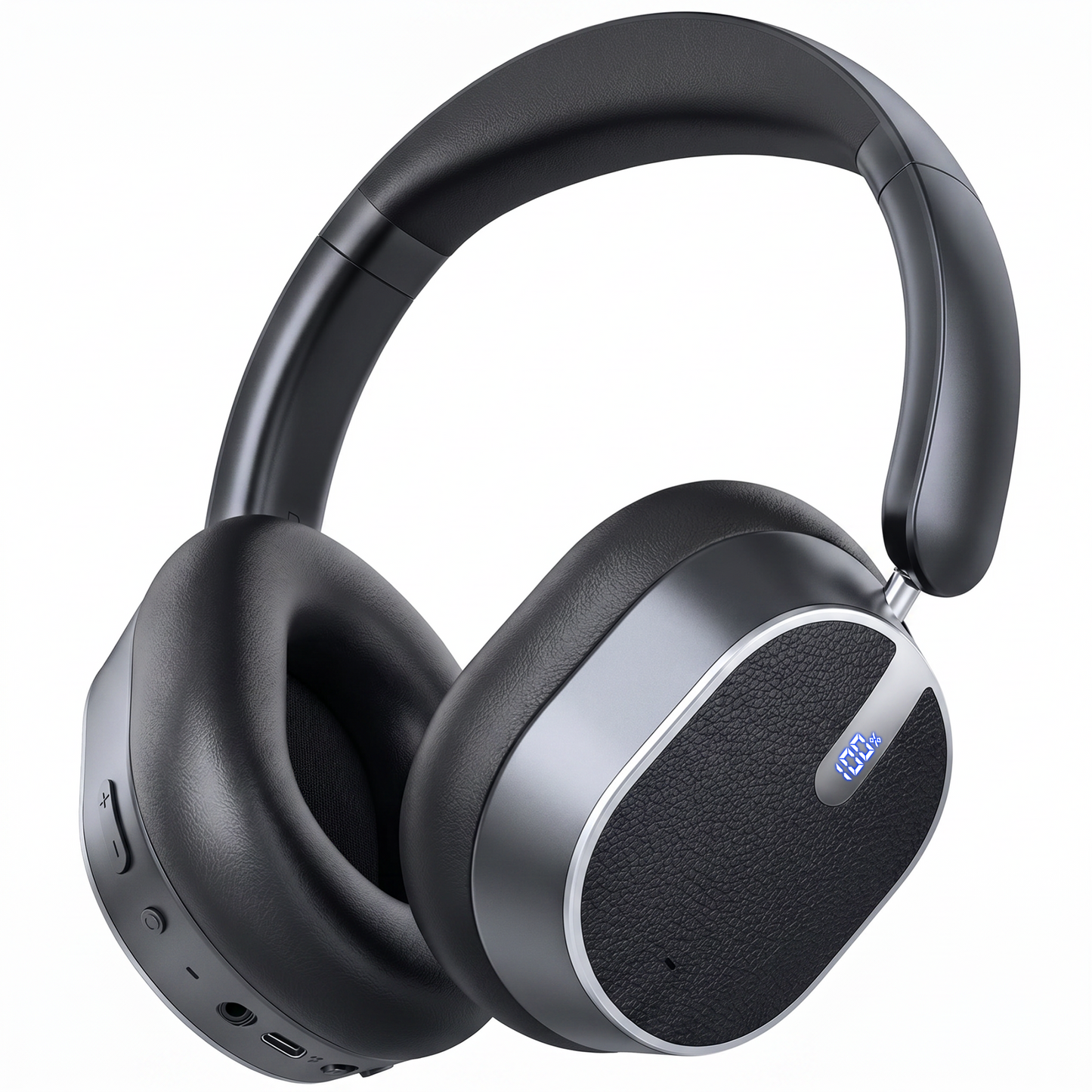 VEAT00L Hybrid Active Noise Cancelling Headphones, Wireless Over Ear Bluetooth 6.0 ANC Headset, 120 Hrs Playtime Wireless Headphones, Spatial Audio, Deep Bass,6-Mic ENC Clear Calls Comfort Fit Earcup
