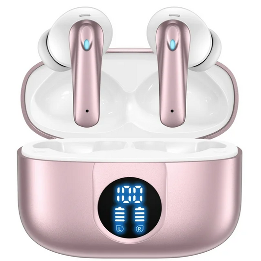 VEAT00L Wireless earbuds, Bluetooth headset 60 hours of battery life with noise cancellation Clear calls Built-in microphone IPX7 waterproof V5.3 Bluetooth earbuds Stereo earbuds for sports and work