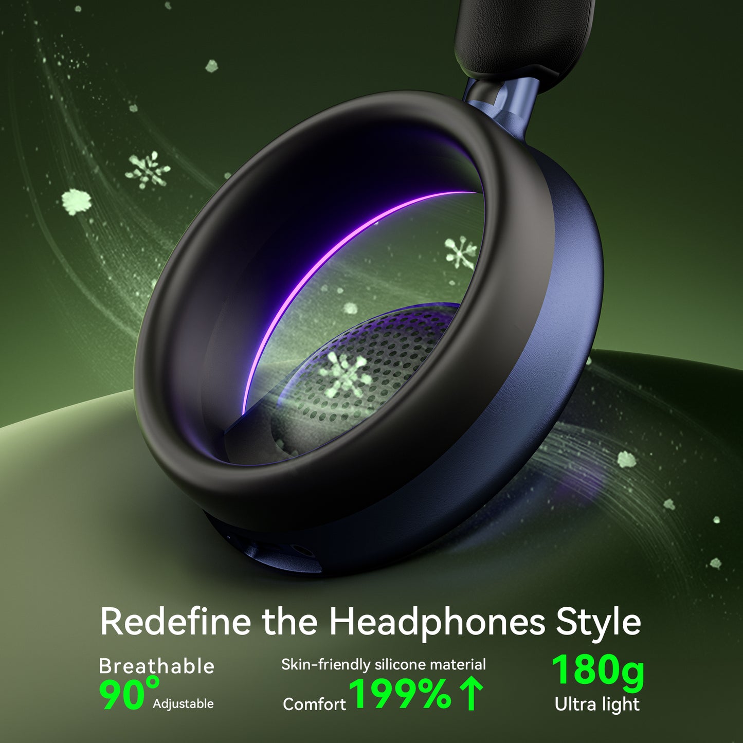 Wireless Bluetooth Open Ear Headphones,20H Playtime On Ear Bluetooth Headphones with Detachable Mic,Ultra-Comfort, Rich Bass,Breathable &Foldable Gaming Headset for Travel Home Office Game
