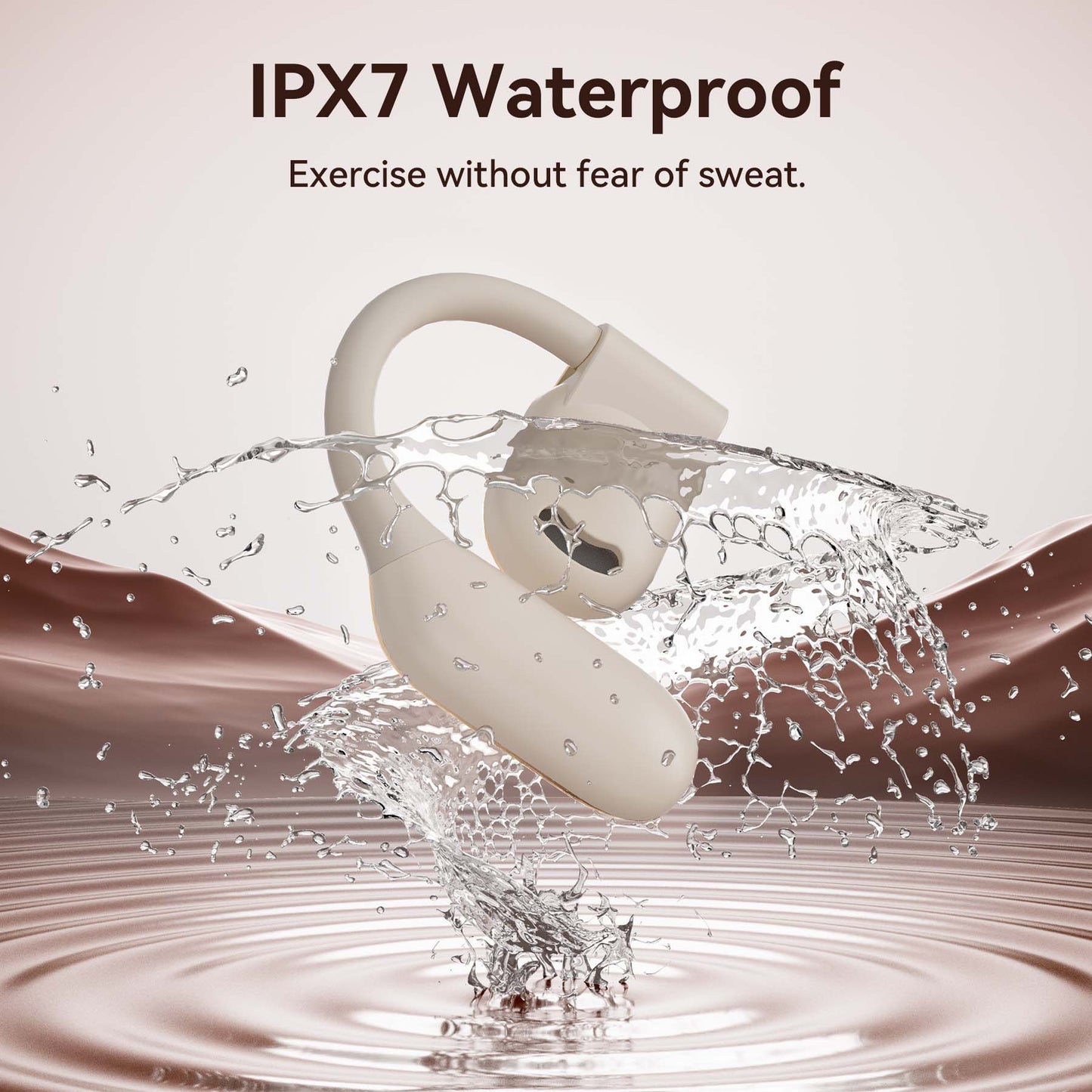 VEATOOL Wireless Earbuds Open Ear Headphone Sport, Bluetooth 5.4 Earbud, 50Hrs Earphone with Earhook, Noise Cancelling Mic,Light Weight Comfortable Fit,Suitable for Running,Workouts