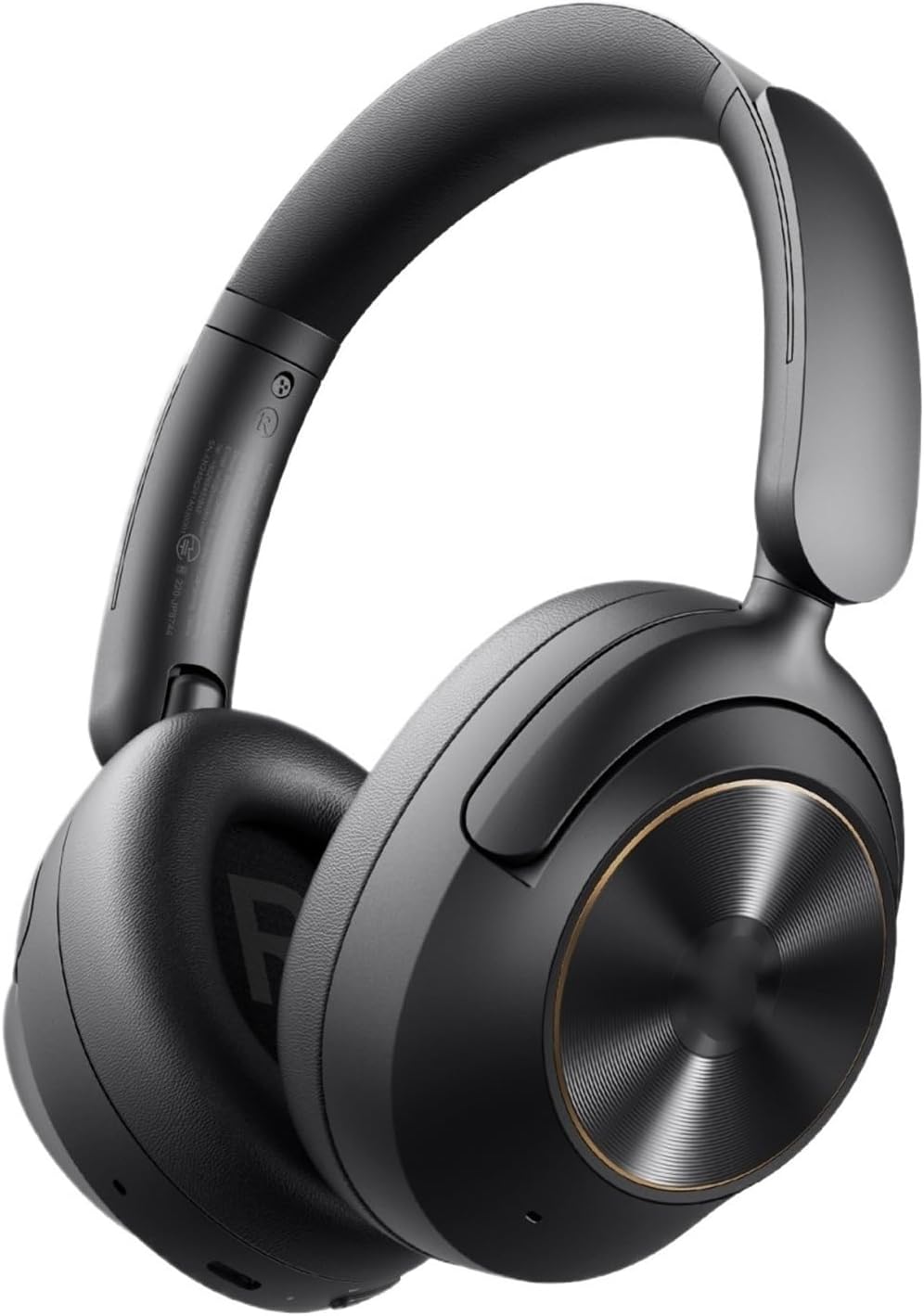 VEAT00L Wireless Bluetooth 6.0 Headphones, -48dB Hybrid Active Noise Cancelling Over Ear Headset, 75H Playback Hi-Fi Stereo, Foldable Lightweight Bluetooth Earphones for Travel/Home/Office (Black)