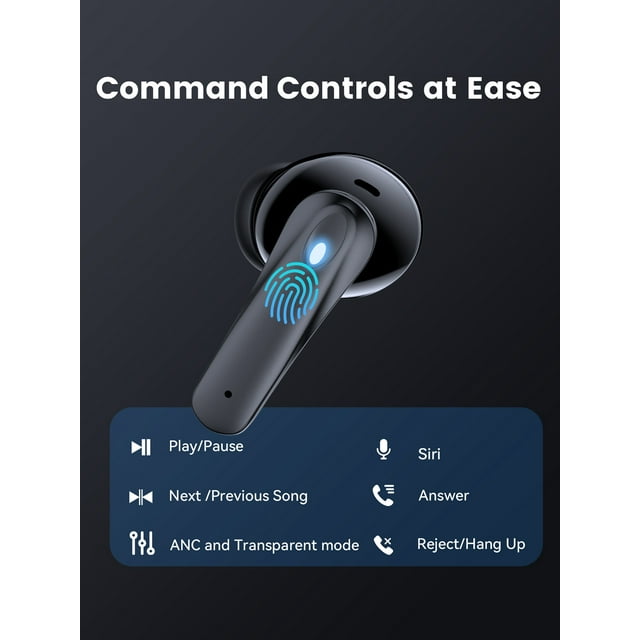 VEAT00L Wireless earbuds, Bluetooth headset 60 hours of battery life with noise cancellation Clear calls Built-in microphone IPX7 waterproof V5.3 Bluetooth earbuds Stereo earbuds for sports and work