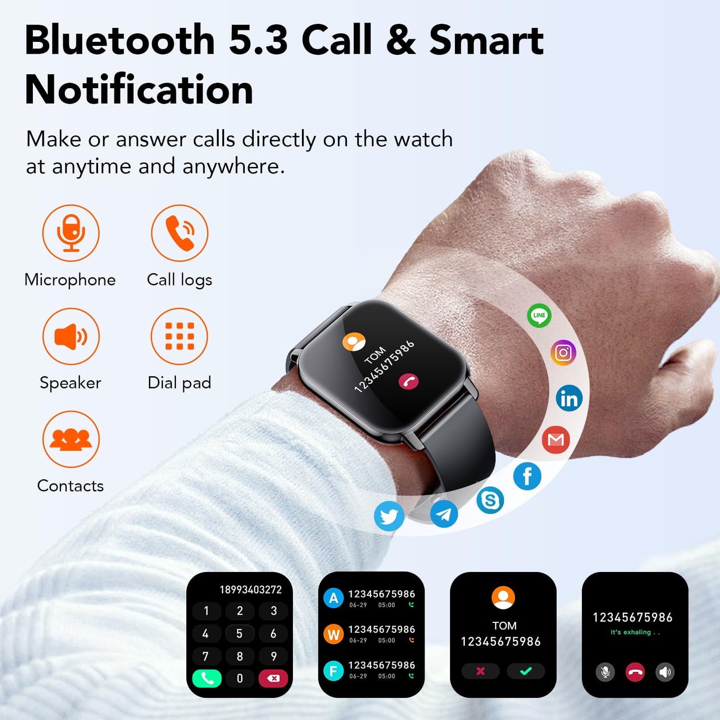 Smartwatch for Men Women IP68 Waterproof, 112 Sport Modes, Fitness Activity Tracker,Smart Watches for Android IOS