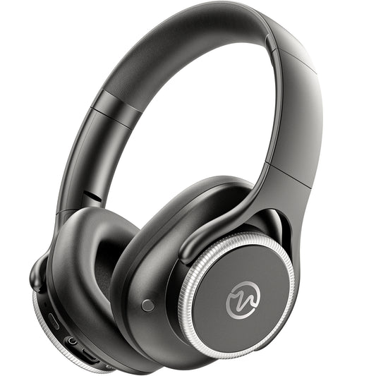 Hybrid Active Noise Cancelling Bluetooth 6.0 Headphones 120H Long Playtime, 6 ENC Mic, Over Ear Headphones Wireless, Hi-Res Audio, Memory Foam Earcup