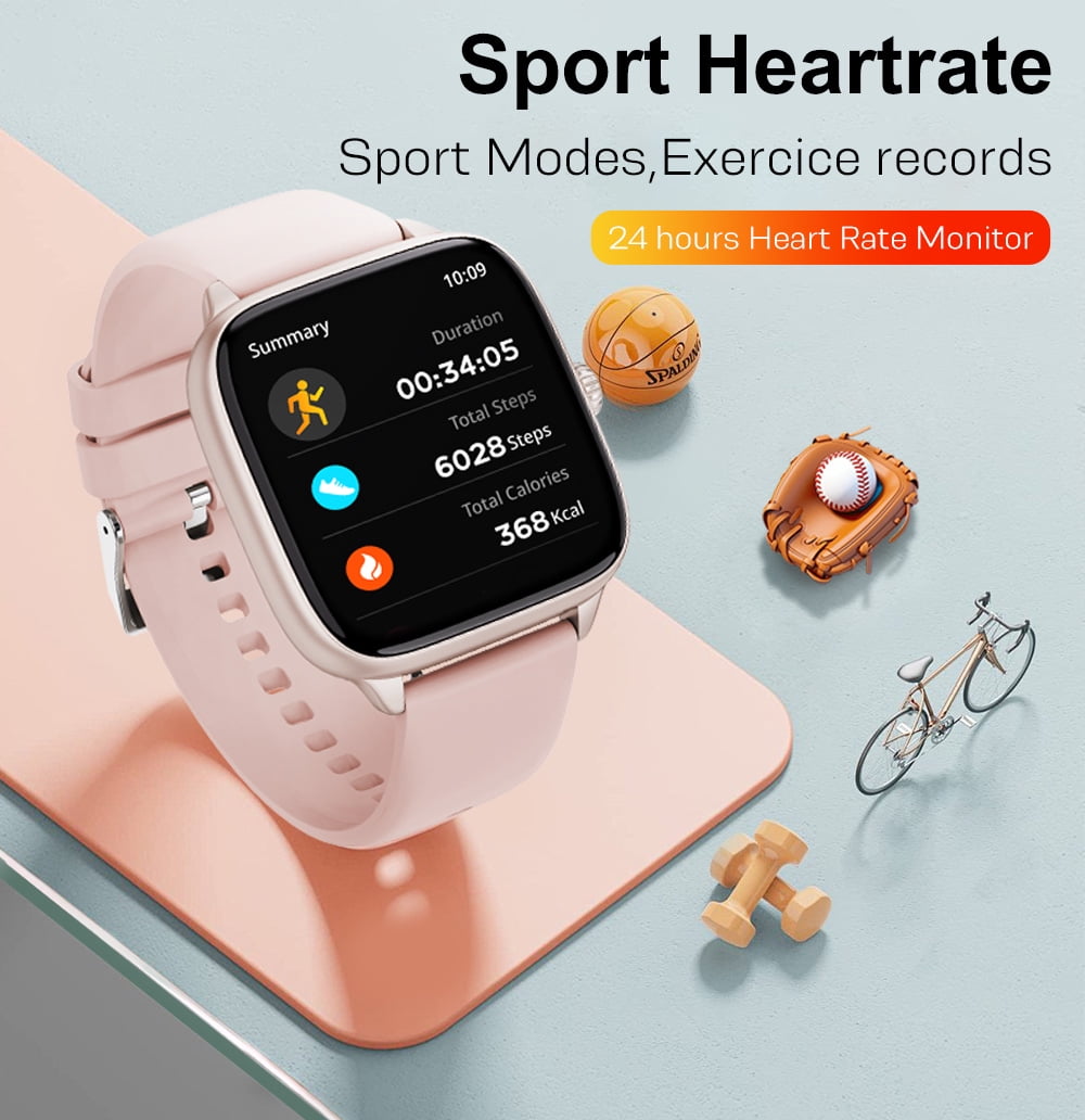 STA Smart Watch,IP68 Waterproof Smartwatch for Women Men 180+ Sports Modes,1.72-inch Fitness Tracker with Bluetooth Call(Answer/Make Calls) STA Smartwatch Compatible with Android and iPhone (Black)
