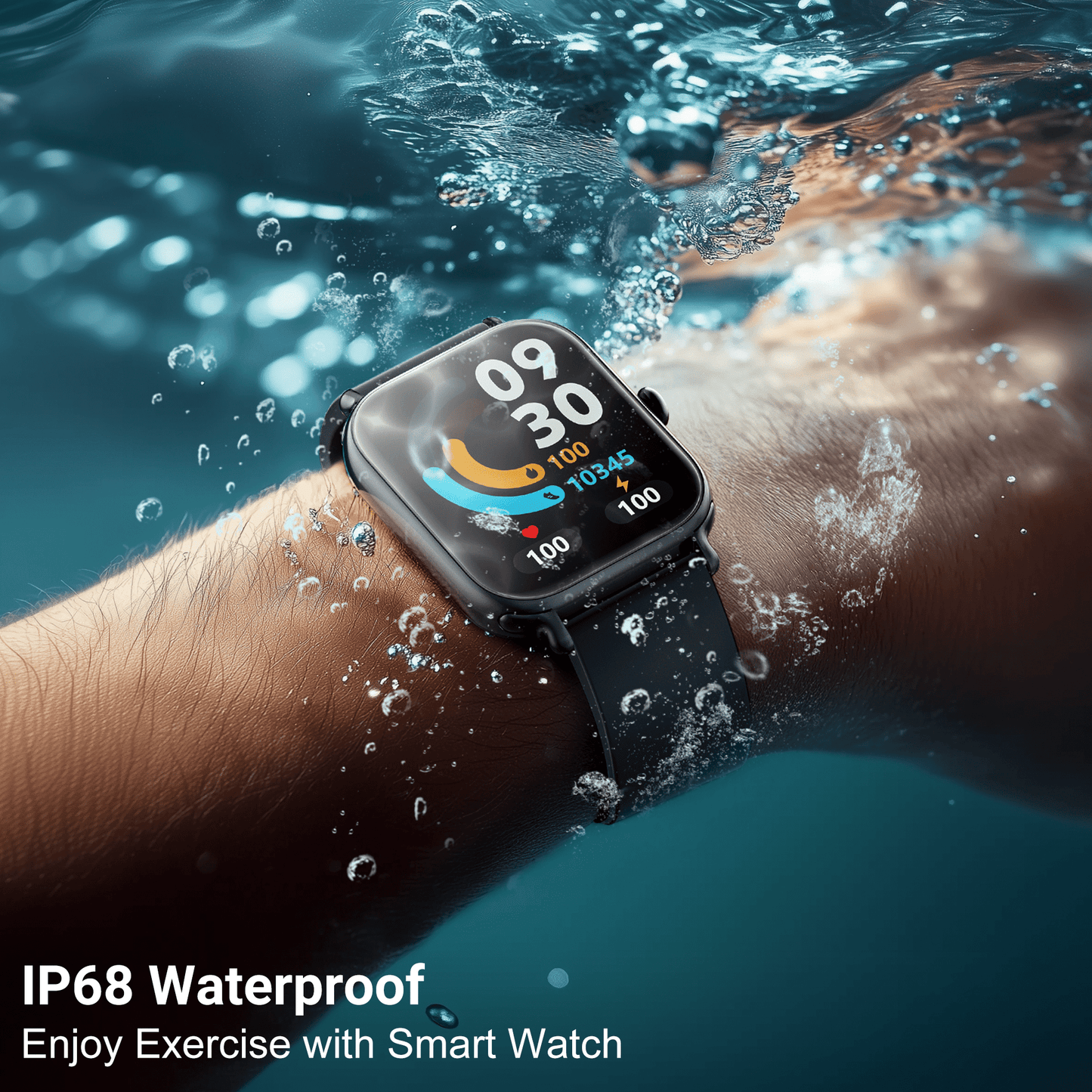 STA Smart Watch for Android and iPhone,1.95"Smartwatch for Men Women,Answer/Make Call,180+ Sports Modes Fitness Activity Tracker,IP68 Waterproof (Black)