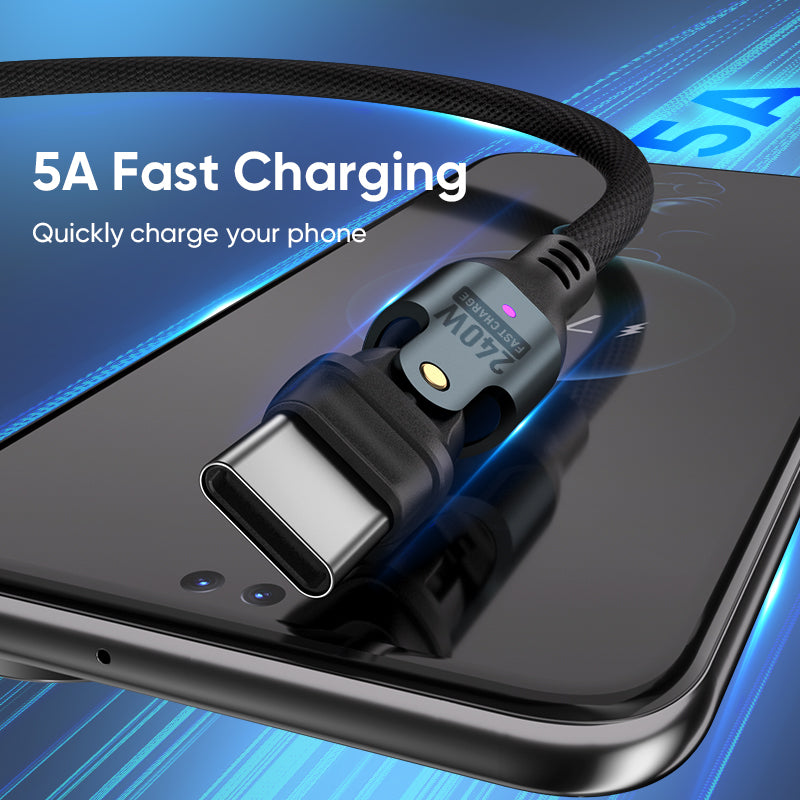 USB C to USB C Cable, Type C 240W Fast Charging Cable (6FT) for iPhone 16 Series, iPad Mini 6 and More (USB 2.0, Black)