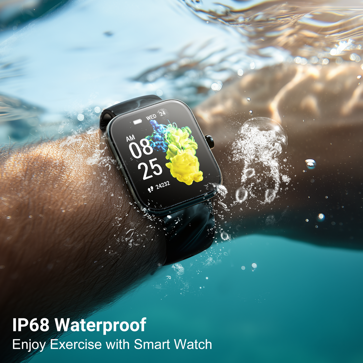 STA Smart Watch,IP68 Waterproof Smartwatch for Women Men 180+ Sports Modes,1.85-inch Fitness Tracker with Bluetooth Call(Answer/Make Calls) STA Smartwatch Compatible with Android and iPhone (Black）