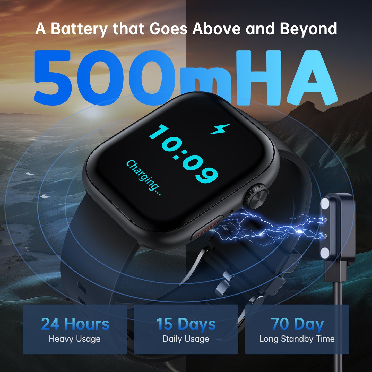 STA Smart Watch for Android and iPhone,2.01" Smartwatch for Men Women,Fitness Activity Tracker (Black)