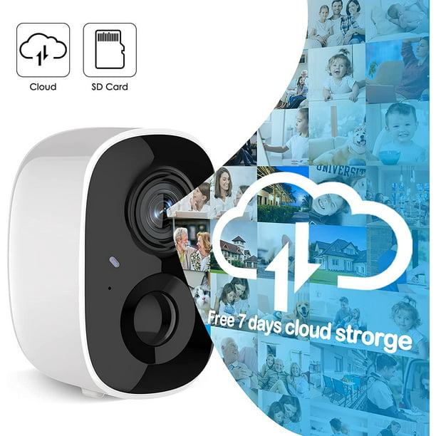 OcciamWireless Outdoor Security Camera with Spotlight, 1080P Battery Powered WiFi Surveillance Cameras for Home Security System, Night Vision, Motion Detection, 2-Way-Talk, IP65 Weatherproof
