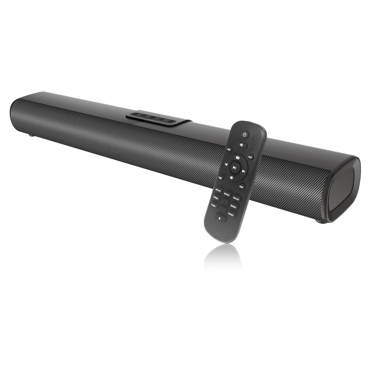 2.1ch Sound Bars for TV, Soundbar with Subwoofer, Wired & Wireless Bluetooth 5.0 3D Surround Speakers, Optical/HDMI/AUX/RCA/USB Connection, Wall Mountable, Remote Control