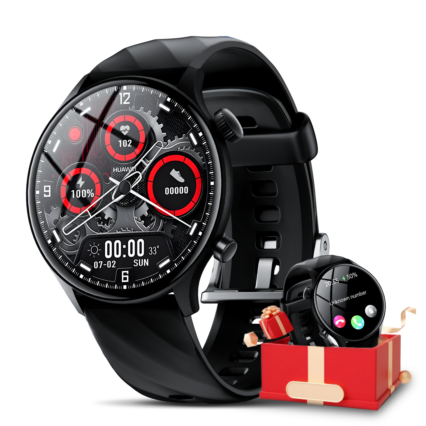 STA Smart Watch,IP68 Waterproof Smartwatch for Women Men 180+ Sports Modes,1.39-inch Fitness Tracker with Bluetooth Call(Answer/Make Calls) STA Smartwatch Compatible with Android and iPhone (Black)