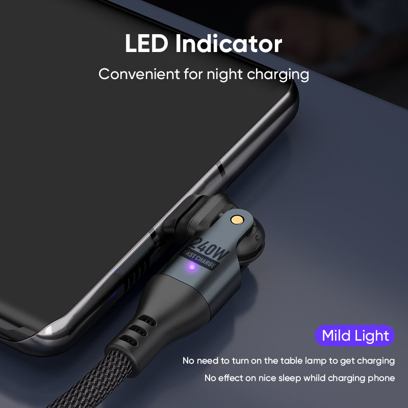 USB C to USB C Cable, Type C 240W Fast Charging Cable (6FT) for iPhone 16 Series, iPad Mini 6 and More (USB 2.0, Black)