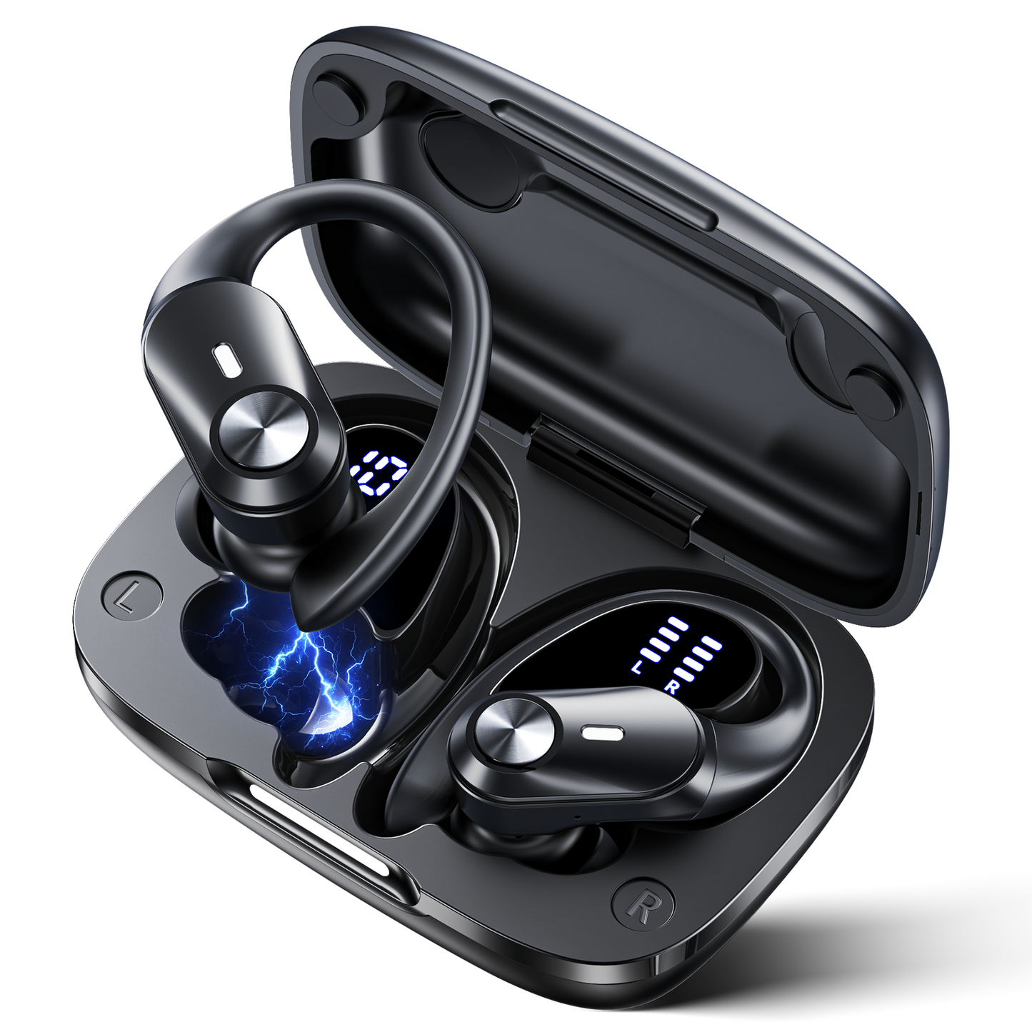 VEATOOL Hybrid Active Noise Cancelling Wireless Ear Buds, Bluetooth Earbuds Stereo Ear Buds, ANC Sports Earphones, IPX7 Waterproof Headset for Workout/Running