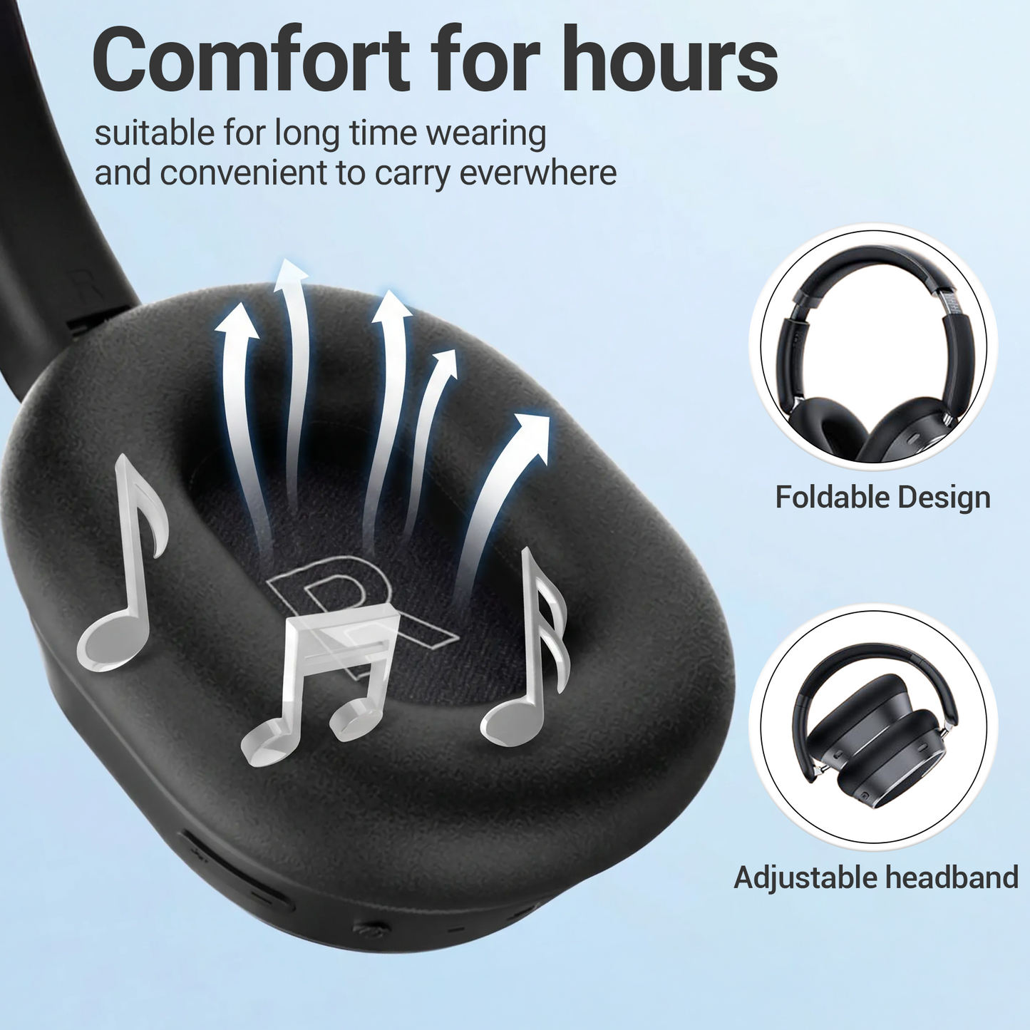 VEAT00L Hybrid Active Noise Cancelling Headphones, Wireless Over Ear Bluetooth 6.0 ANC Headset, 120 Hrs Playtime Wireless Headphones, Spatial Audio, Deep Bass,6-Mic ENC Clear Calls Comfort Fit Earcup