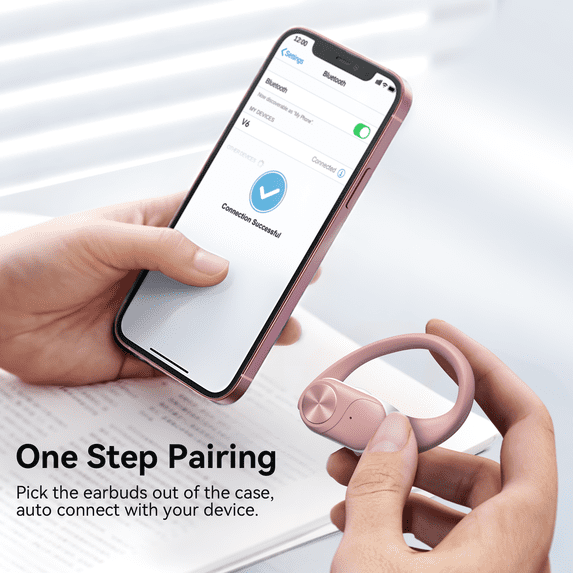 VEAT00L V6 Bluetooth Headphones Wireless Earbuds 88Hrs Playback Sport Ear Buds with Earhook Digital Display Charging Case IPX7 Waterproof Earbud Deep Bass Running Earphones for iOS Android Cellphone