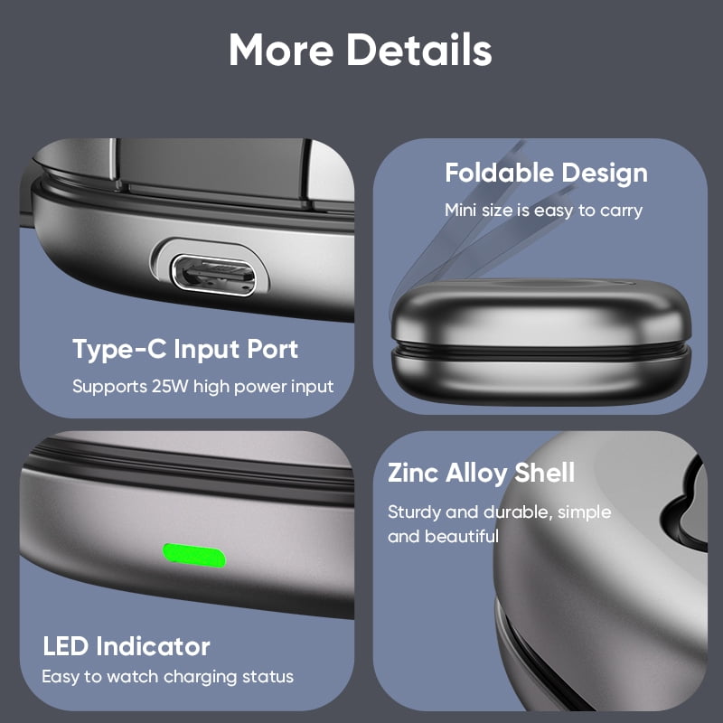 Wireless Charger, Magnetic Fast Charging Stand Compatible with iPhone 16 15 14 13 12 11 Pro Max Plus XS XR X 8, For Apple Watch 9 8 7 6 5 4 3 2 SE, For AirPods 3 2 Pro, 3 in 1 Charging Station