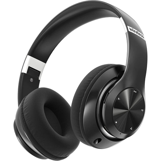 Wireless Bluetooth Headphones Over-Ear, 60H Playtime Foldable Lightweight and Wired Stereo Deep Bass Headset HiFi Stereo Sound with 6 EQ Modes