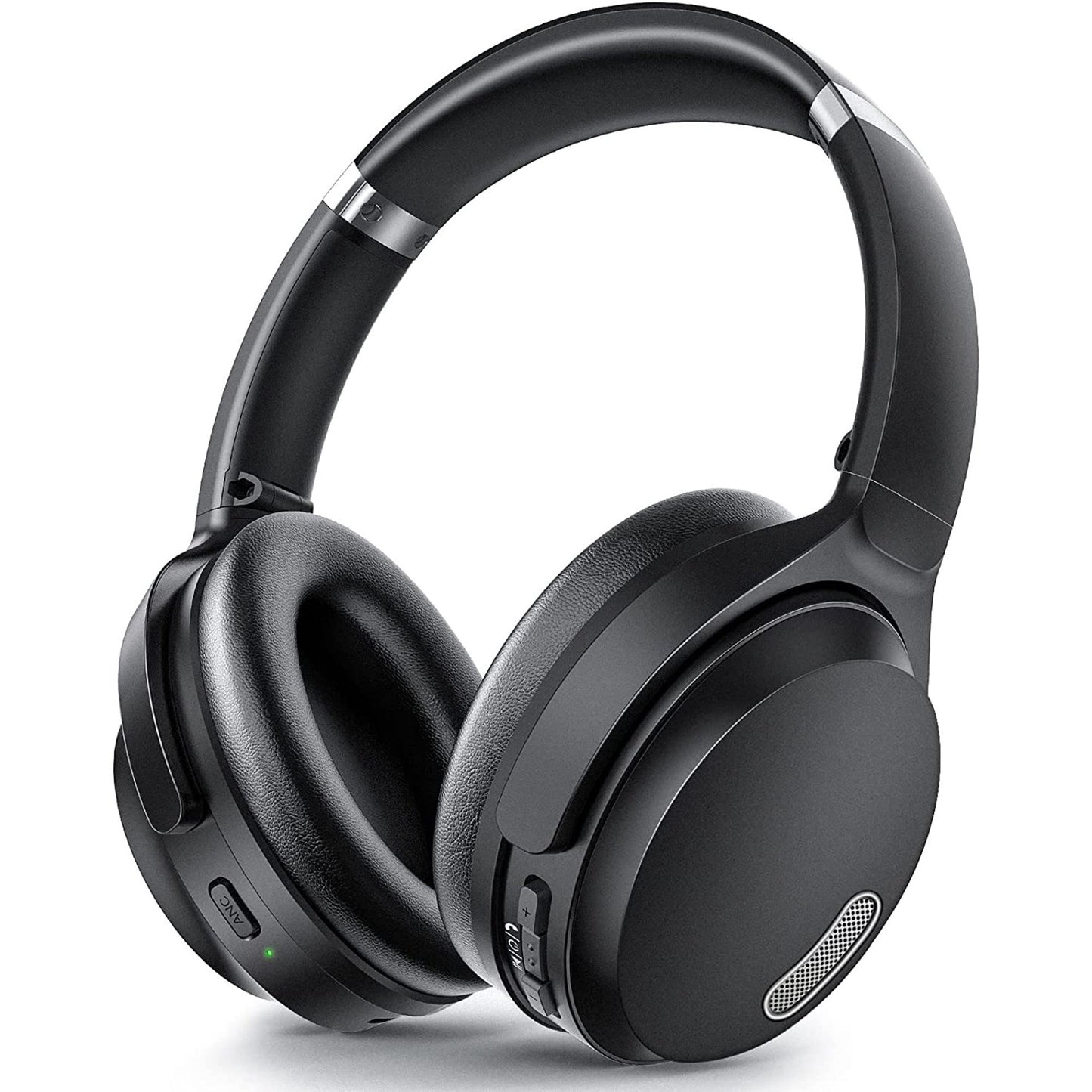 Occiam Wireless Bluetooth Active Noise Cancelling Deep Bass Over Ear Headphones with CVC 8.0 Microphone, Wireless Gaming Headset for Pc, 40 Hours Playtime for Travel Work Phone