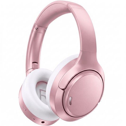 Hybrid Active Noise Cancelling Headphones,-50dB Wireless Bluetooth Headphones with Hi-Res Audio,120H Playtime Over Ear Bluetooth Headphones with 6 ENC Clear Mic,ANC Headphone for Travel Home Office