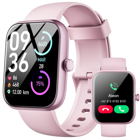 Smartwatch for Men Women IP68 Waterproof, 112 Sport Modes, Fitness Activity Tracker,Smart Watches for Android IOS (Pink)