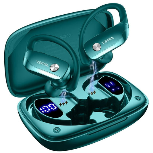 VEAT00L Wireless Earbuds Bluetooth Headphone Sport, Bluetooth 5.4 Earbud, 72Hrs Earphone with Earhook, Noise Cancelling Mic, IP7 Waterproof Headset for Workout/Running