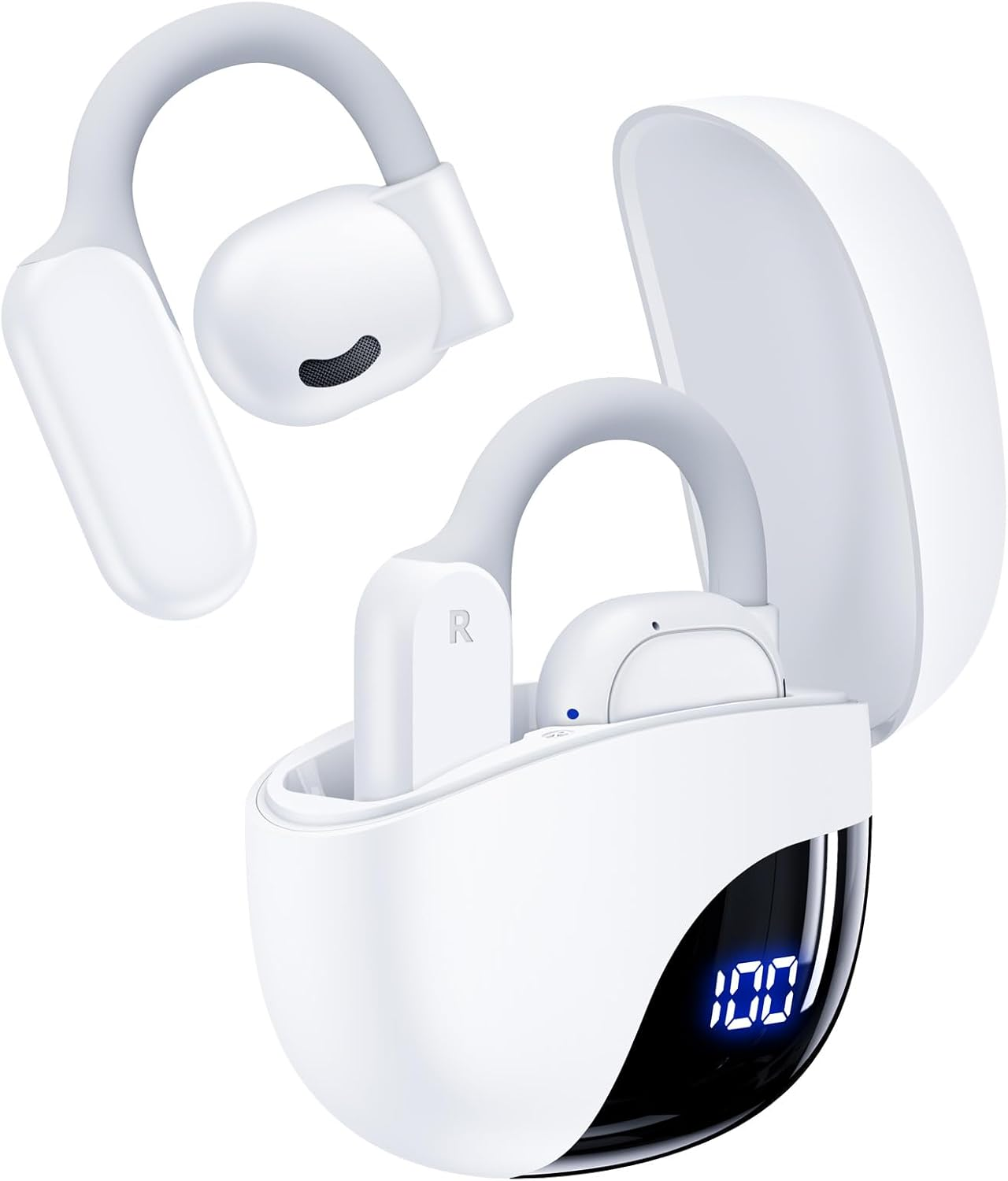AI Translation Earbuds Real Time, 164 Language Translator Earbuds 4-in-1 Translation Headphones, Audifonos Traductores Inglés Español Open Ear Headphones with Audio and Video Calls, For Business