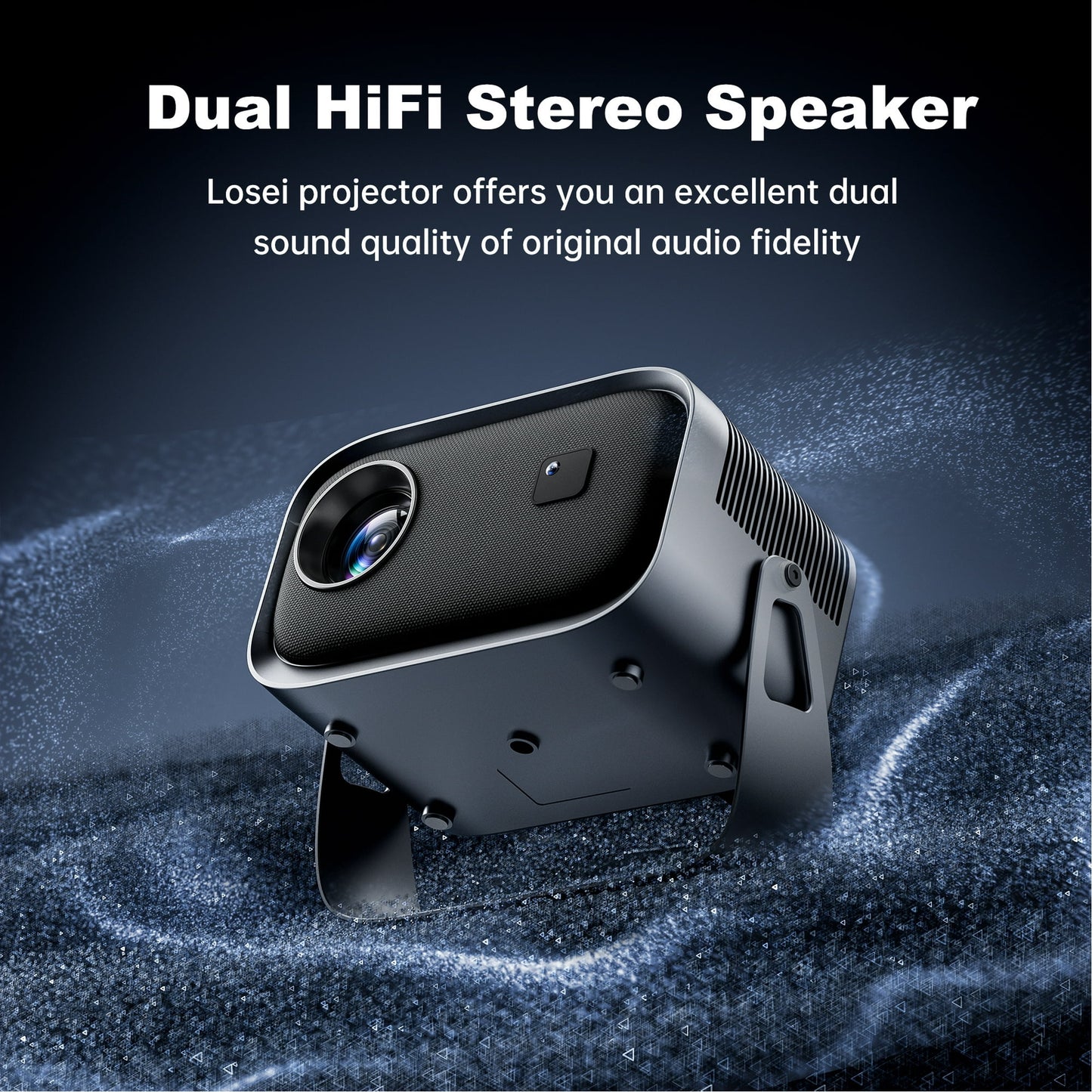 [Electric-Focus] Losei 5G/2.4G WiFi Bluetooth Projector,4K Support Native 1080P,300''Display Screen for Home Theater & Outdoor Movies Projector Compatible with iOS/Android