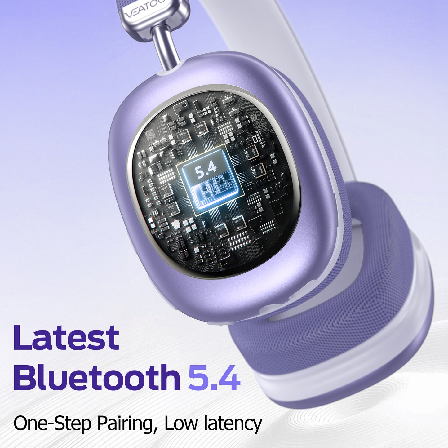 Bluetooth Headphones Over Ear, 65Hrs Playtime Wireless Headphones,Bass Boosted by 90%,Lightweight Headset with Deep Bass, Clear Call with 4 Noise Cancelling Mics,Low Latency for Travel Work Cellphone
