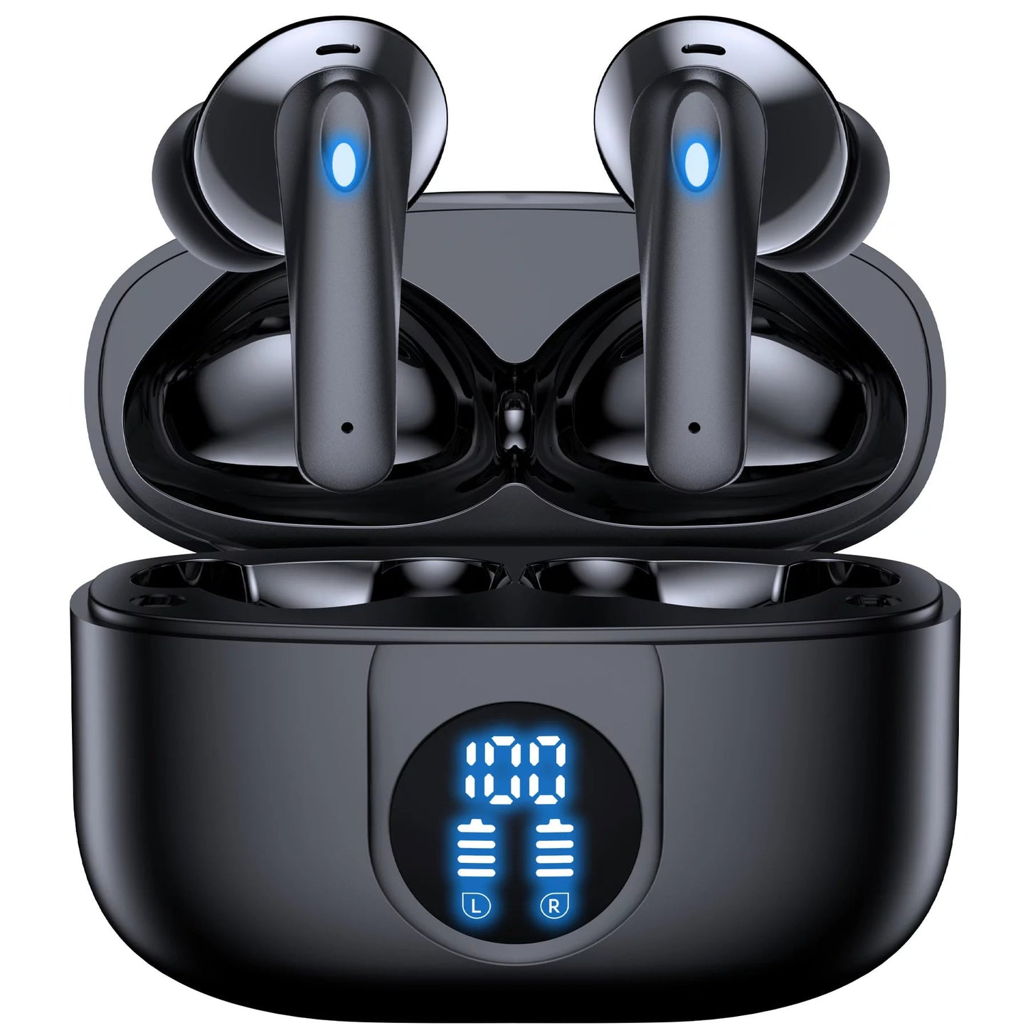 P91 Style True Wireless Earbuds Bluetooth 5.3 ANC+ENC Long Playtime HiFi Headphone Gaming Headset Sports Travel Office Digital LED Display Earphones 2 Mic Android iOS Cell Phone