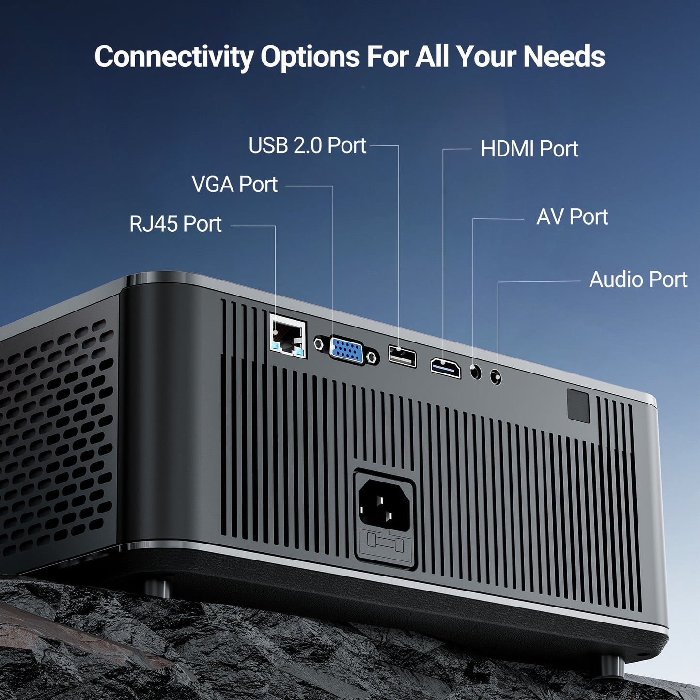 [900 ANSI/Auto Keystone] 4K Home Theater Projector with WiFi 6 and Bluetooth 5.2, Losei 300'' Movie Projector for Indoor/Outdoor, Smart Proyector Compatible with Phone/TV Stick/PC/PS5