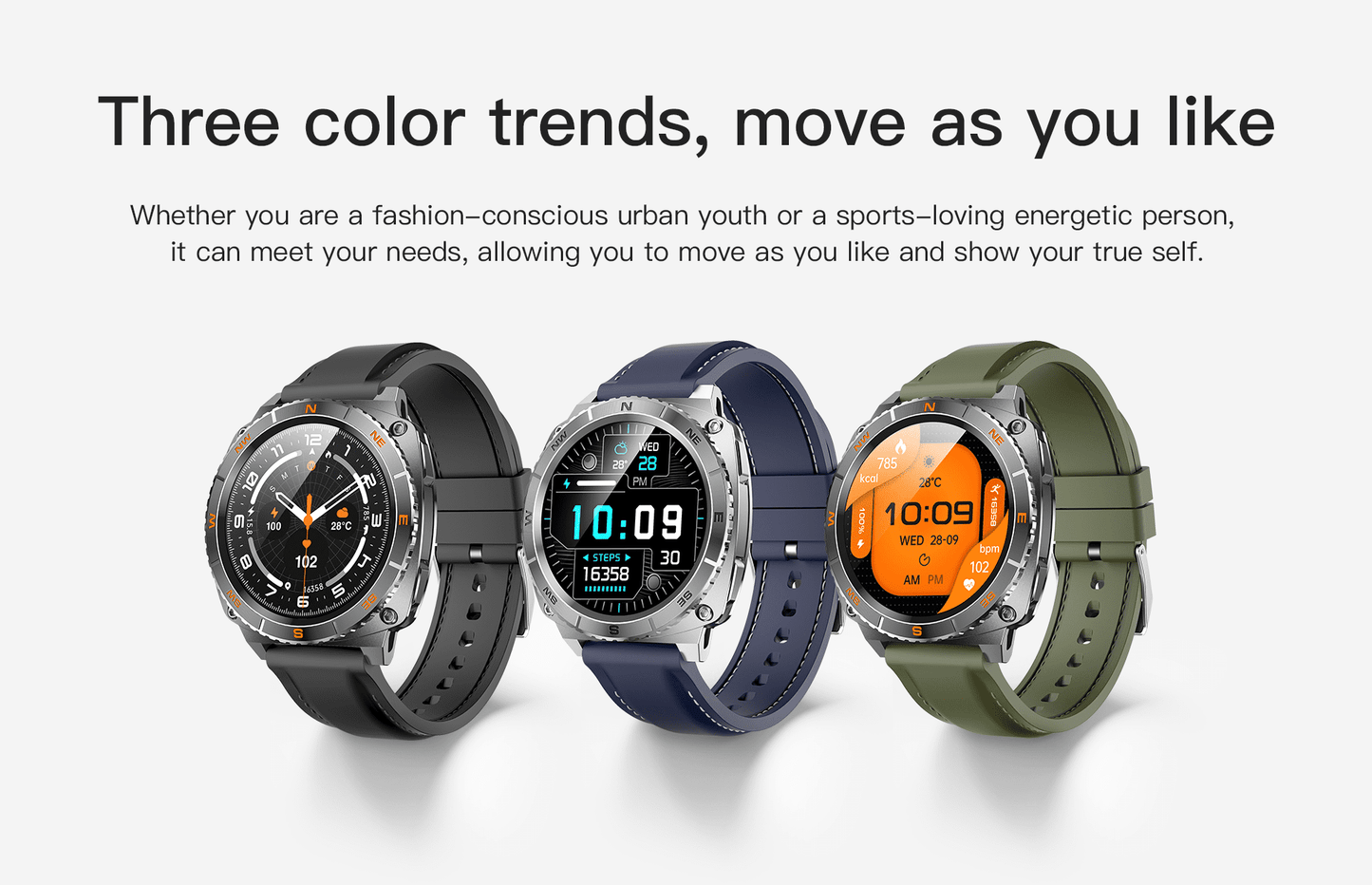 Smart Watch for Android and iPhone, Rotation Waterproof with Mechanical Feel Smartwatch for Women Men 1.43-inch Fitness Tracker, Smart Watch with Bluetooth Call(Answer/Make Calls)